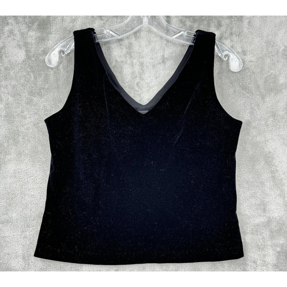 Xcape Top Womens Size M Petite Velvet Fairy Grunge 90s Whimsigoth Goth Y2K Black